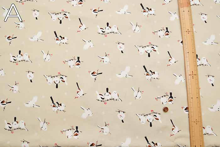 Cotton Ox Printed Fabric Snow and Striped Eagles - nomura tailor