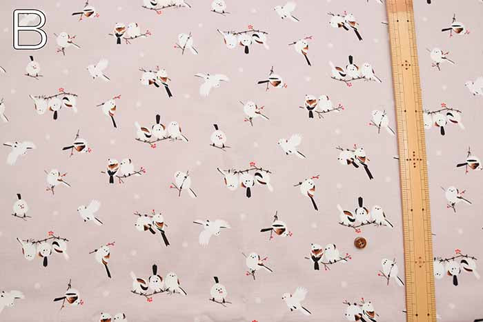 Cotton Ox Printed Fabric Snow and Striped Eagles - nomura tailor