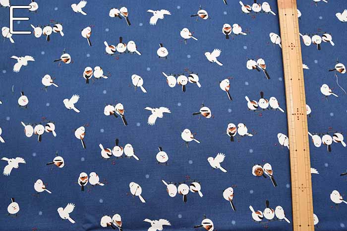 Cotton Ox Printed Fabric Snow and Striped Eagles - nomura tailor