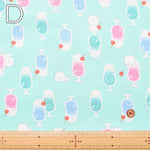 Cotton Ox Printed Fabric Cream Soda and Doggie - nomura tailor