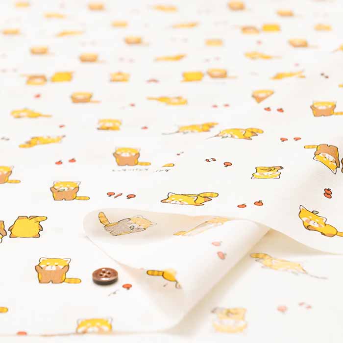 Cotton sheeting print fabric Lesser Panda - nomura tailor