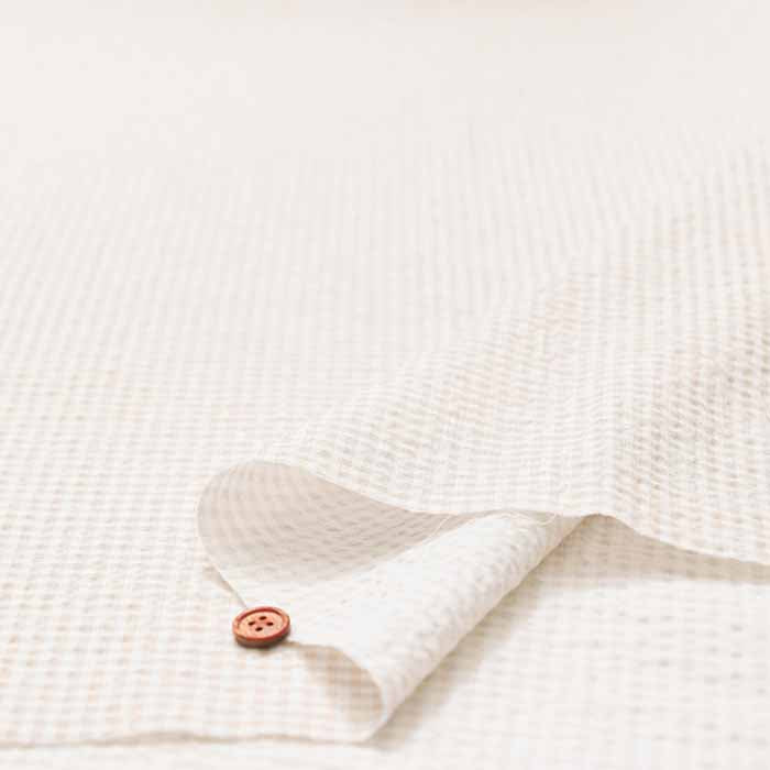 Cotton poplin ripple print fabric Gingham - nomura tailor