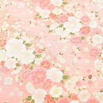 Cotton slub satin printed fabric, cherry blossom - nomura tailor