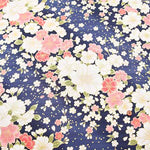 Cotton slub satin printed fabric, cherry blossom - nomura tailor