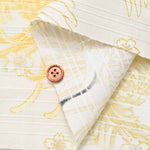 Cotton slub satin printed fabric Crane - nomura tailor