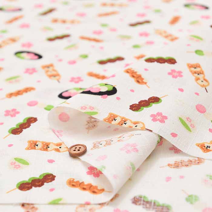 Cotton dobby printed fabric Shiba-dango - nomura tailor