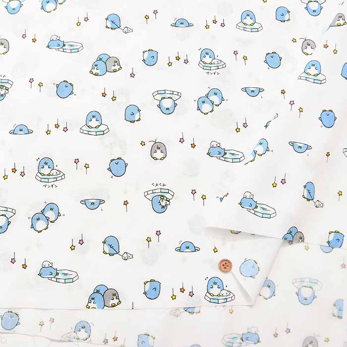 Cotton seamed printed fabric Penguin - nomura tailor