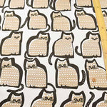 Cotton twill printed fabric Cat - nomura tailor