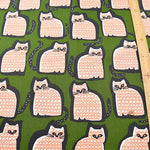 Cotton twill printed fabric Cat - nomura tailor