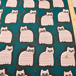 Cotton twill printed fabric Cat - nomura tailor