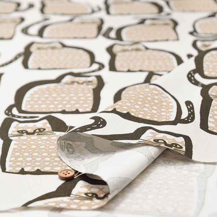 Cotton twill printed fabric Cat - nomura tailor