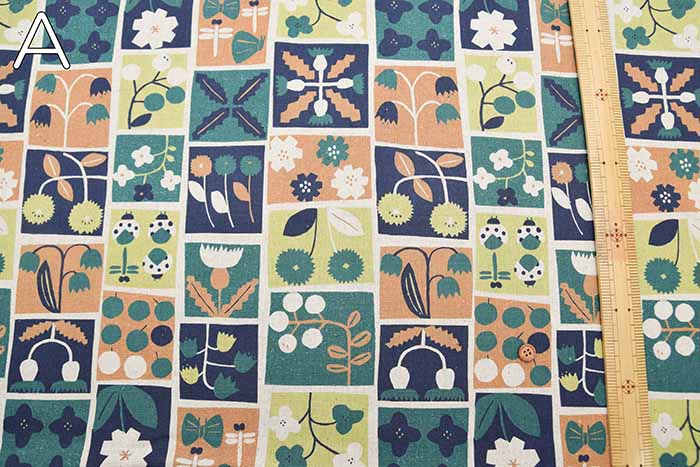 C/L printed fabric Flower patchwork - nomura tailor