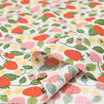 Cotton sheeting printed fabric Strawberry - nomura tailor