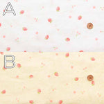 Cotton double gauze printed embroidery fabric Strawberry and Cherry - nomura tailor