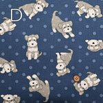 Cotton Oxford Fabric - Miniature Schnauzer - nomura tailor