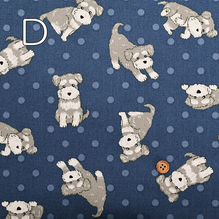 Cotton Oxford Fabric - Miniature Schnauzer - nomura tailor