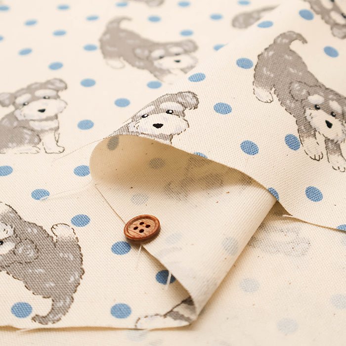 Cotton Oxford Fabric - Miniature Schnauzer - nomura tailor