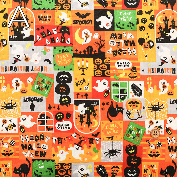 Cotton Scare Printed Fabric - Happy Halloween - nomura tailor