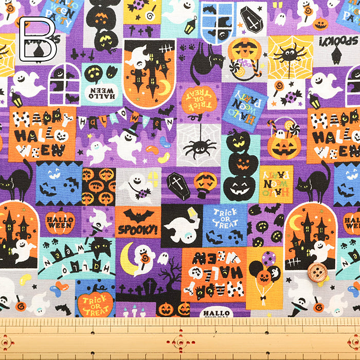 Cotton Scare Printed Fabric - Happy Halloween - nomura tailor