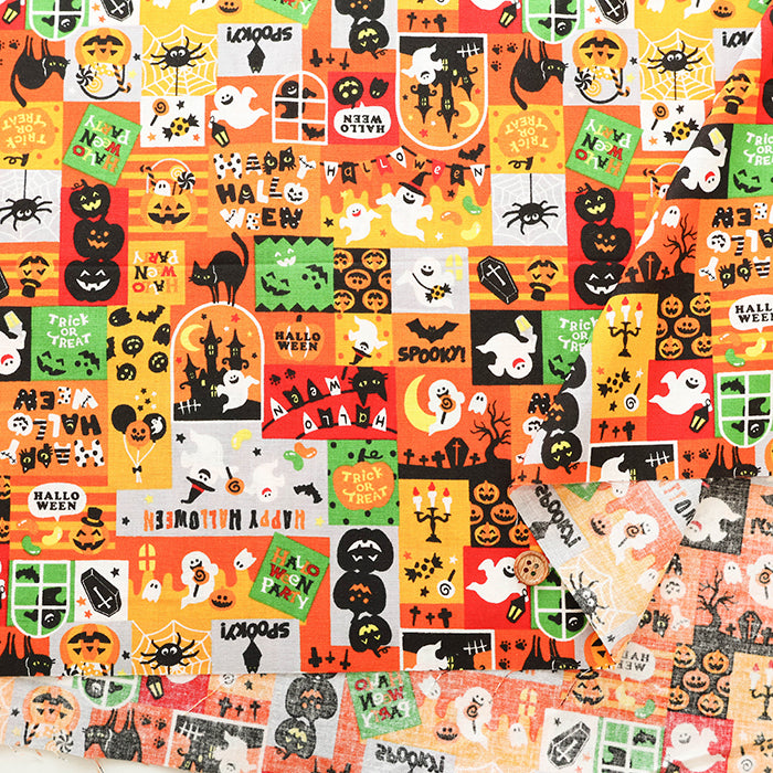 Cotton Scare Printed Fabric - Happy Halloween - nomura tailor