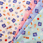 Cotton Dobby Fabric - Onsen Tanuki - nomura tailor