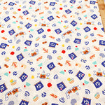 Cotton Dobby Fabric - Onsen Tanuki - nomura tailor
