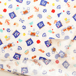 Cotton Dobby Fabric - Onsen Tanuki - nomura tailor