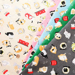 Cotton Dobby Fabric - Oden Cat - nomura tailor