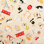 Cotton Dobby Fabric - Oden Cat - nomura tailor
