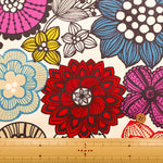 Cotton Oxford Printed Fabric - Pop Flower - nomura tailor