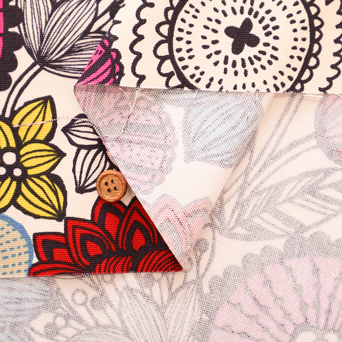 Cotton Oxford Printed Fabric - Pop Flower - nomura tailor