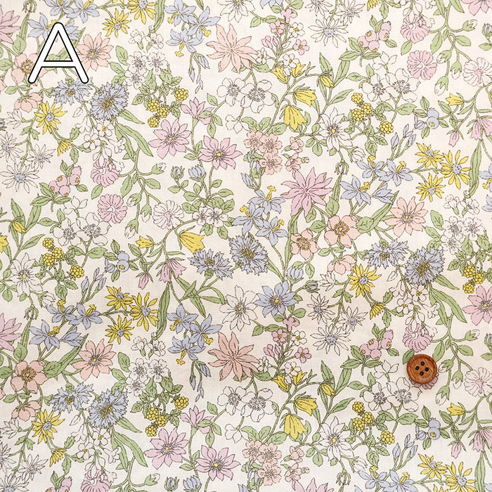 Cotton Broad Printed Fabric - Airtan Flower - nomura tailor