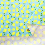 Cotton Oxford Fluorescent Printed Fabric - Lemon - nomura tailor