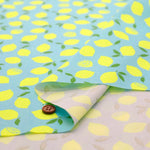 Cotton Oxford Fluorescent Printed Fabric - Lemon - nomura tailor