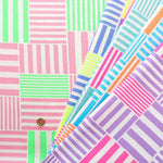Cotton Oxford Fluorescent Printed Fabric - Plaid - nomura tailor