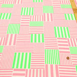 Cotton Oxford Fluorescent Printed Fabric - Plaid - nomura tailor