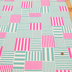 Cotton Oxford Fluorescent Printed Fabric - Plaid - nomura tailor