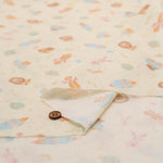 Cotton Double Gauze Printed Fabric - Space Animals - nomura tailor