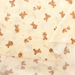 Cotton Double Gauze Printed Fabric - Bear - nomura tailor