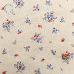 C/L Canvas Printed Fabric - Flowers - nomura tailor
