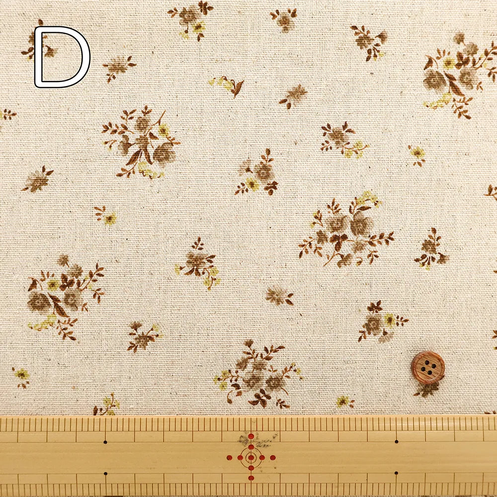 C/L Canvas Printed Fabric - Flowers - nomura tailor