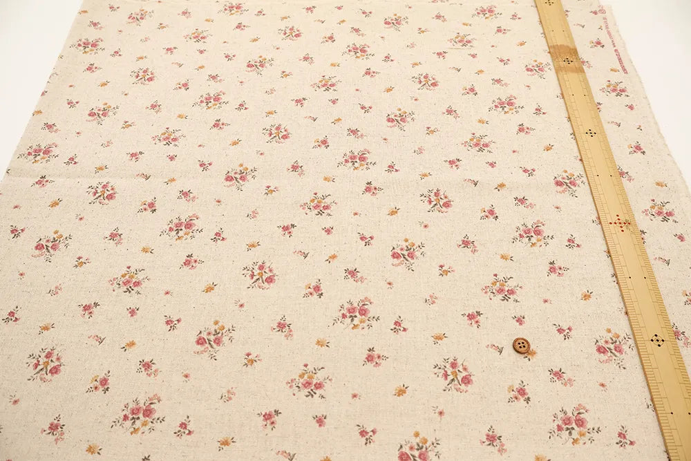 C/L Canvas Printed Fabric - Flowers - nomura tailor