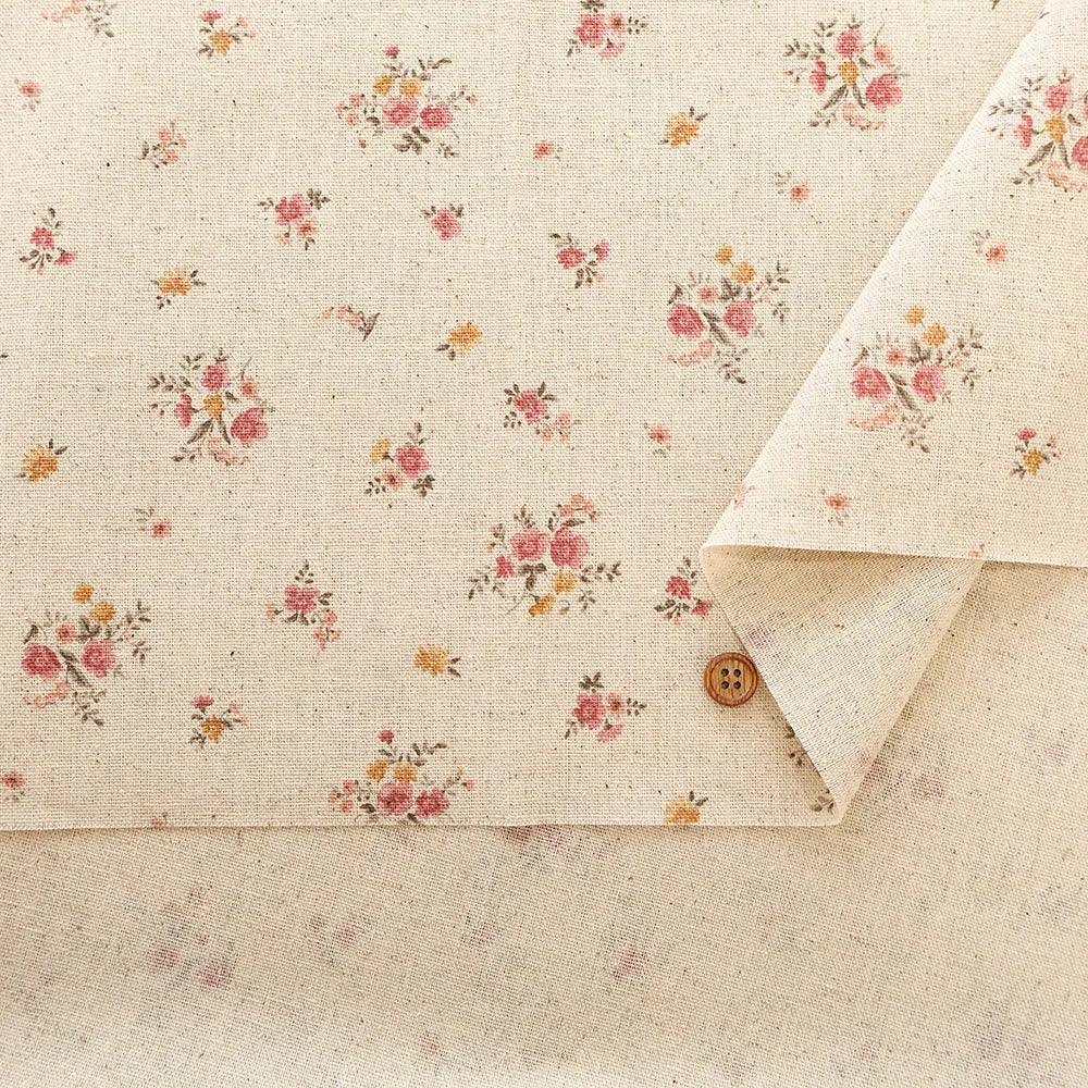 C/L Canvas Printed Fabric - Flowers - nomura tailor