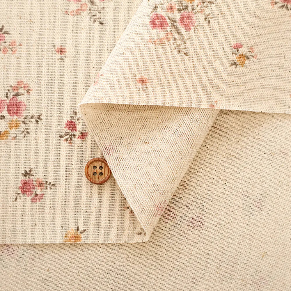 C/L Canvas Printed Fabric - Flowers - nomura tailor