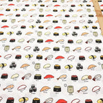 Cotton Sheeting printed Fabric FOOD YURU Fun Sushi - nomura tailor