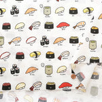 Cotton Sheeting printed Fabric FOOD YURU Fun Sushi - nomura tailor