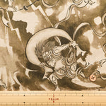 Cotton Muslin Printed Fabric - Quilt Gate - God of Wind and God of Thunder - nomura tailor