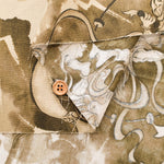 Cotton Muslin Printed Fabric - Quilt Gate - God of Wind and God of Thunder - nomura tailor