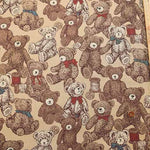 Cotton sheeting print fabric un/no Bear - nomura tailor