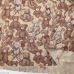 Cotton sheeting print fabric un/no Bear - nomura tailor